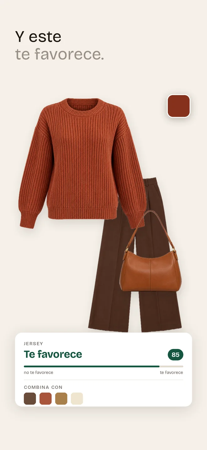 A terracotta sweater that suits you